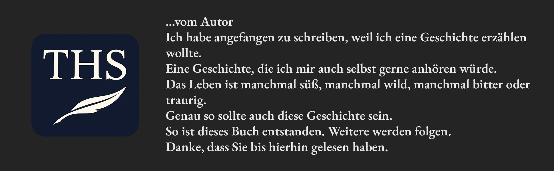 A+ Tafel mit einem Wort vom Autor