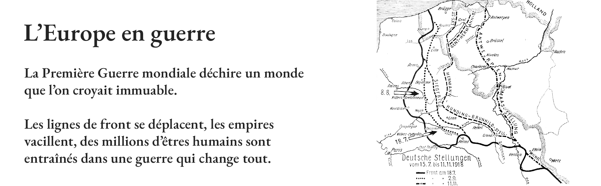 Panneau A+ Europe en guerre